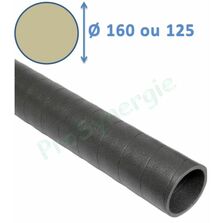 Conduit rigide isolé Ø160 ou 125 long 2m - Réseau Ventilation Calogaine (Mousse PE) | SITE002333