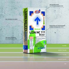 Ragréage autolissant base plâtre avec indicateur de couleur  | UZIN NC 111 BiColor
