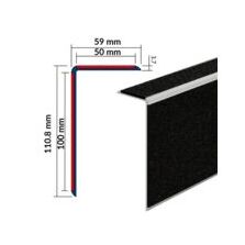 NEZ DE MARCHE MINÉRAL AVEC CONTREMARCHE NO5AM 59 X 110,8 MM PROOPLE | WATTELEZ 