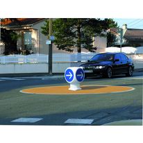 Balise avec signal d'obligation pour giratoire | Girakub'