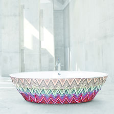 Baignoire en compolight à habillage en tissu jacquard | Big One Missoni