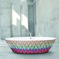 Baignoire en compolight à habillage en tissu jacquard | Big One Missoni