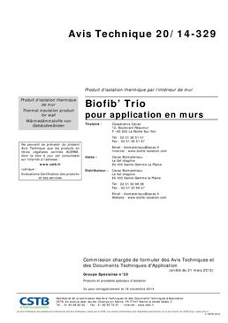 Isolant thermique haute performance en fibres végétales | Biofib'Trio