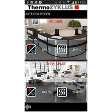 Application pour gestion du chauffage de plusieurs bâtiments | Application Tablette Tactile