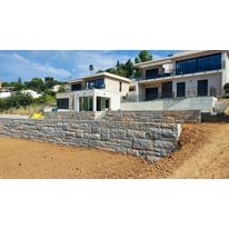 Pierre Naturelle Agrafée sur Modul's Modbloc en Béton | Modul'Pierre 