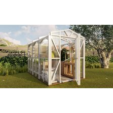 Kit de serre 6 m² avec bacs à plante intégrés- qualité pro à monter soi-même