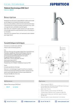 Robinet électronique ONE 2en1 eau et savon | RES-57