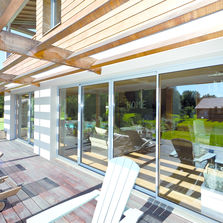 Menuiseries bois-aluminium à profils galbés et droits | NOEVA-TONUS