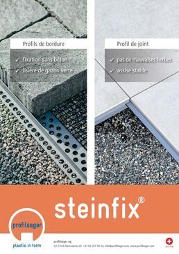 Profilé de finition de bord pour carreaux en céramique | steinfix filet dim.10