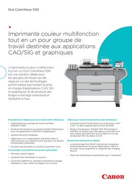 Imprimante toute en un couleur destinée aux applications CAO/SIG et graphiques | Océ ColorWave 500