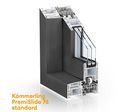 Coulissant à frappe premium PVC | KÖMMERLING PremiSlide 76