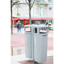 Poubelle de tri sélectif pour espaces verts et voirie | Atrium