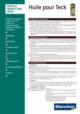 Huile de protection pour bois exotiques phase aqueuse | Huile pour Teck