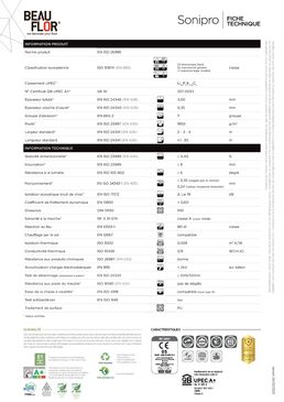 Revêtement de sol acoustique en vinyle | Sonipro U2SP2E2/3C2