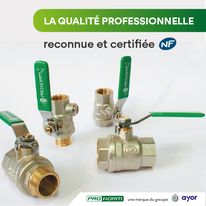 Vanne à sphère NF passage intégral Garantie 10 ans | PRONORM