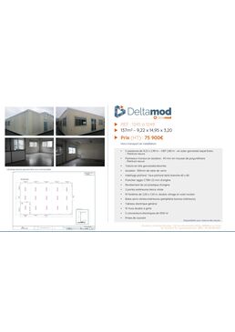 Modulaire assemblé d'occasion 1245 à 1249 - 137 m² | Cougnaud  