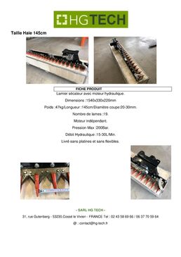 Taille haie hydraulique avec lames sécateurs | SARL HG TECH 