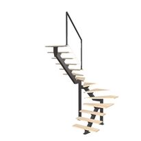 Escalier Elliot double quart tournant intermédiaire rampe Evence
