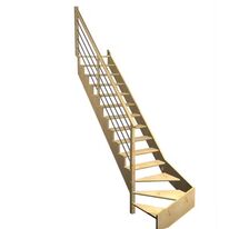 Escalier Ouessant quart tournant bas rampe Régate tubes acier | LAPEYRE SERVICES