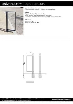 Appuis-vélo en acier zingué thermolaqué | Arlo