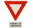 Panneau attention cédez le passage AB3a + M9c