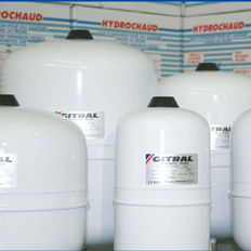 Vases d'expansion fermés à membrane hydrochaud de 5 à 25 l de capacité | Vases fermés à membrane série hydrochaud
