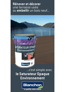 Saturateur opaque pour boiseries extérieures horizontales | Saturateur Opaque Environnement
