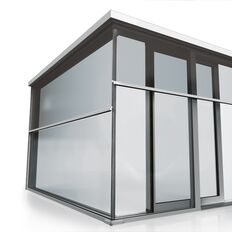 Store extérieur en toile pour baie vitrée en angle | Solution d'angle heroal VS Z