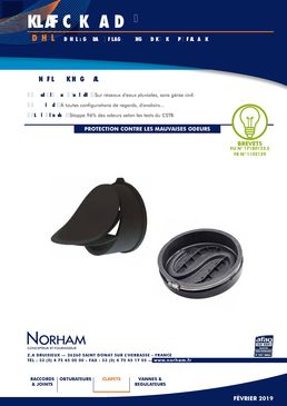 Clapets-boucliers anti-odeurs pour les réseaux unitaires | STINK-SHIELD