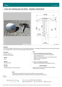 Clou de marquage | Clou de marquage renforcé en inox 304L