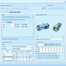 Logiciel pour la conception de systèmes de régulation d'air | Easy Product Finder 2