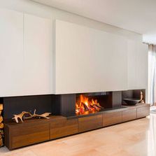 Cheminée à bois horizontale MDesign  | Luna Diamond 1300H Bois 