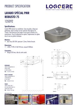 Lavabo spécial PMR | Robusto 75 135092 - 910903 -135095 