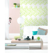 Papier peint à fin motif de frise végétale | Feuillages