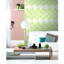 Papier peint à fin motif de frise végétale | Feuillages