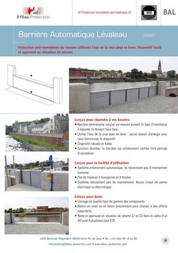 Barrière anti-inondation automatique - LEVALEAU 