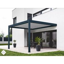 Pergola bioclimatique motorisée adossée aluminium 4x4 | ABS SAS CLAUSTRALU