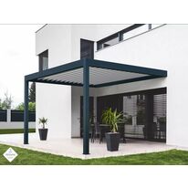 Pergola bioclimatique motorisée adossée aluminium 4x4 | ABS SAS CLAUSTRALU