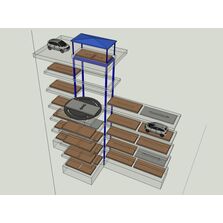 Stationnement entièrement automatique sur plusieurs niveaux selon le principe de l'empilage | DE-700
