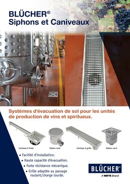 Caniveaux et siphons pour cave vinicole | BLÜCHER® 