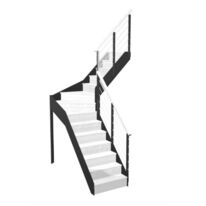 Escalier Esteban Bois Métal Quart Tournant | LAPEYRE SERVICES