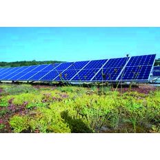 Supports de panneaux solaires combinés à une toiture végétalisée | Base solaire Zinco