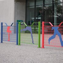 Barrière de voirie sécurisée | Barrière sécurisée Campus en acier galvanisé thermolaqué