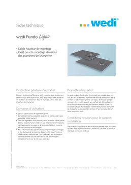 Receveur de douche pour montage sur planchers bois | Fundo Ligno