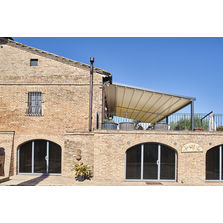 Pergola avec profils aluminium, toile technique et technologie IO | A2 COMPACT