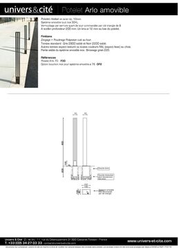Potelets en acier thermolaqué | Arlo