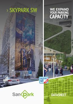 Structure accueillant des véhicules sur une plate-forme à mouvement vertical | SkyPark SW