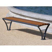 Banquette urbaine | Banquette Vallon en acier et bois