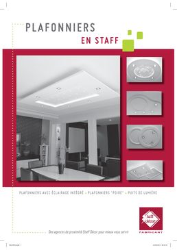 Plafonniers en staff à éclairage intégré | Plafonnier rectangulaire PL301