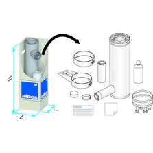 Système d'évacuation de gaz pour chaudières à condensation type C4p | 3CE+